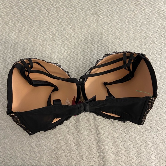 Adore Me Strappy Black Bra Size 38H - Picture 2 of 4